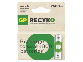 Nabíjecí baterie GP ReCyko 2600 AA (HR6), 4 ks