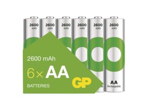 Nabíjecí baterie GP ReCyko 2600 AA (HR6), 6 ks