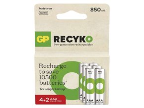 Nabíjecí baterie GP ReCyko 850 AAA (HR03), 6 ks