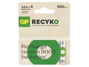 Nabíjecí baterie GP ReCyko 950 AAA (HR03), 4 ks