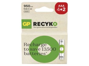 Nabíjecí baterie GP ReCyko 950 AAA (HR03), 4+2 ks