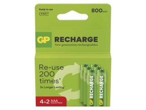 Nabíjecí baterie GP Recharge 800 AAA (HR03) 6 ks
