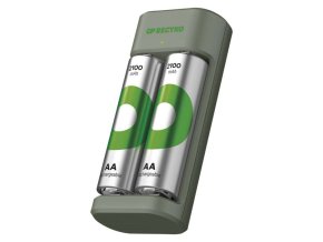 Nabíječka baterií GP Eco E221 + 2× AA ReCyko 2100