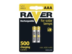 GP HR03/2BP Raver Rechargeable SOLAR 400mAh