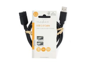 Nedis CCGL60010BK10  USB 2.0 prodlužovací kabel AM - AF 1m