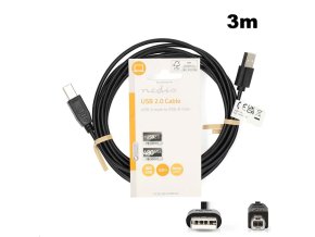 Nedis CCGL60101BK30  USB 2.0 kabel pro tiskárny AM - BM 3m