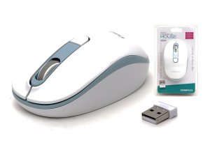 Omega mouse bezdrátová OM220WB bílo-modrá