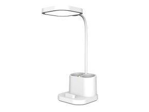 Platinet PDL008 LED stolní lampa 8W USB nabíjecí bílá