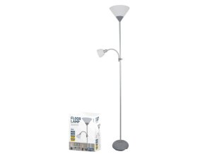 Platinet PFLF066GR podlahová lampa E27 + E14 šedá