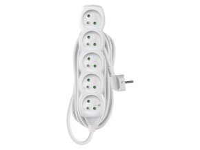Prodlužovací kabel 7 m / 5 zásuvek / bílý / PVC / 1,5 mm2
