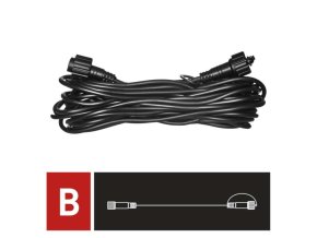 Prodlužovací kabel pro spojovací řetězy Profi černý, 10 m, venkovní i vnitřní