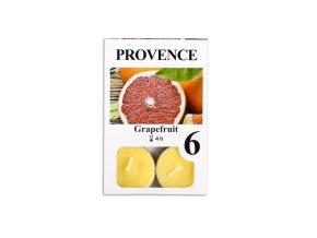 Provence svíčka vosková čajová 6ks grapefruit 560227/86