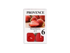 Provence svíčka vosková čajová 6ks jahoda 560227/43