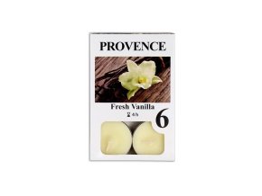 Provence svíčka vosková čajová 6ks vanilka 560227/75