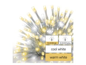 Standard LED spojovací řetěz blikající – rampouchy, 2,5 m, venkovní, teplá/studená bílá