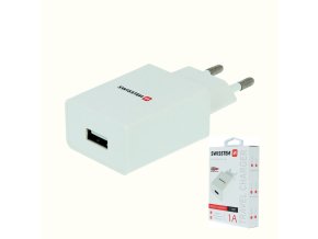 SWISSTEN adaptér 230V/1A 1xUSB COMPACT BÍLÁ
