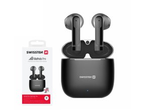 SWISSTEN ALUPODS PRO bluetooth TWS sluchátka černá