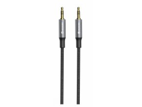 SWISSTEN audio kabel Jack-Jack textilní 1,5m černá