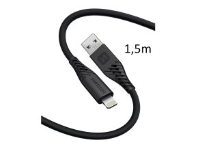 SWISSTEN kabel USB Lightning silikonový 1,5m 3A 60W černá