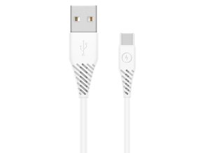 SWISSTEN kabel USB USB-C s konektorem 9mm 1,5m BÍLÁ