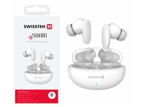 SWISSTEN SONIC bluetooth TWS sluchátka bílá