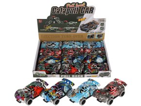 Teddies auto kaskadérské Catapult CAR graffiti plast 9cm na zpětný chod