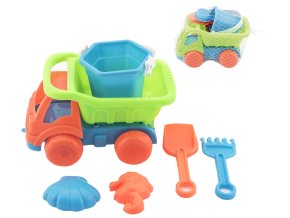 Teddies auto na písek s doplňky plast 16cm v síťce