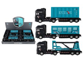 Teddies auto nákladní s vlekem Urban Transport Truck plast 26cm na setrvačník