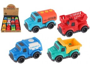 Teddies auto nákladní TRUCK BIOPLASTIC Eco plast 10cm na volný chod