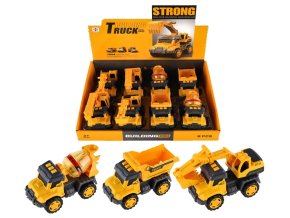 Teddies auto stavební Building Truck plast 13cm na setrvačník
