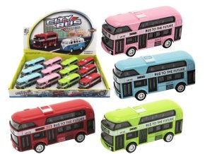 Teddies autobus patrový kov-plast 9,5cm na zpětné natažení