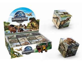 Teddies kostka hlavolam dinosaurus 3x3x3 plast 6x6x6cm