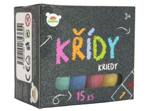 Teddies křídy barevné chodníkové 15ks v krabičce