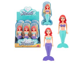 Teddies mořská panna Mermaid do vody na klíček plast 18cm
