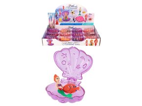Teddies mořská panna v mušli s doplňkem plast 10cm