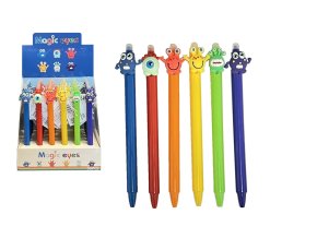 Teddies pero gumovací Magic eyes plast 14,5cm, hrot 0,5mm