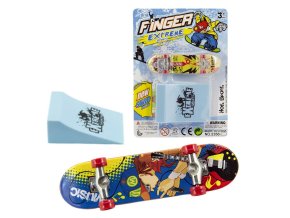 Teddies skateboard prstový s rampou plast 10cm