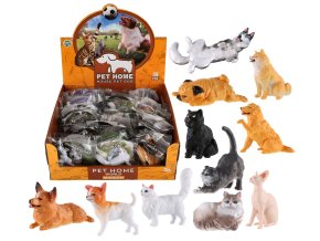 Teddies zvířátka kočky psi plast 5-8cm mix druhů (Pet Home)