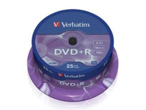 VERBATIM 43500 DVD+R(25-Pack Spindle)