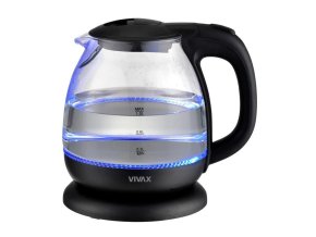Vivax WH-100G 1l rychlovarná konvice sklo černá