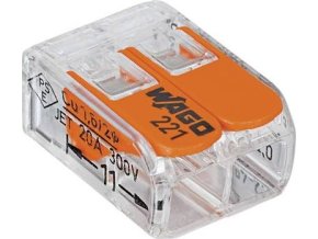 WAGO 221-412 svorka FLEXI s páčkou    2x 0,2 -4mm - 100ks