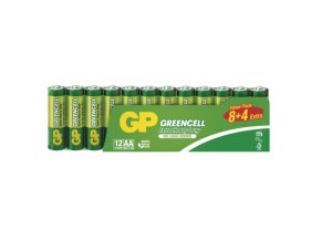 Zinková baterie GP Greencell AA (R6), 8+4 ks