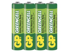 Zinková baterie GP Greencell AAA (R03), 4 ks