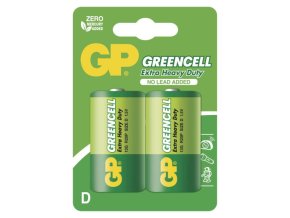 Zinková baterie GP Greencell D (R20), 2 ks