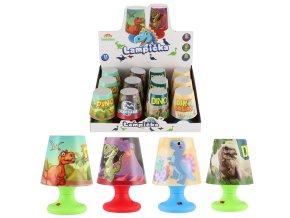 Teddies mini lampička s dinosaurem na stůl plast 11cm