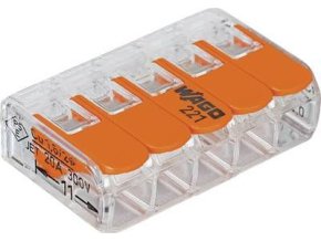 WAGO 221-415 svorka FLEXI s páčkou    5x 0,2 -4mm - 25ks