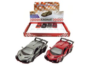 Teddies Kinsmart auto Lamborghini Veneno13cm kov na zpětné natažení