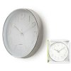 Nedis CLWA015PC30SR nástěnné hodiny ø 30cm bíla/stříbrná