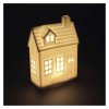 LED keramický domeček, 18 cm, 1x CR2032, vnitřní, teplá bílá, časovač