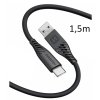 SWISSTEN kabel USB USB-C silikonový 1,5m 3A 60W černá